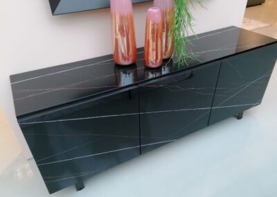 casa cucine Living meuble marbré noir